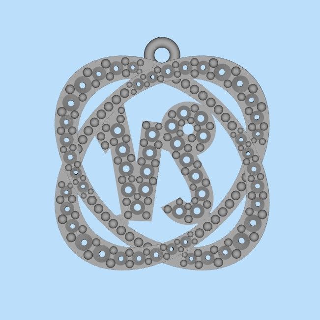 pendants zodiac capricorn and virgo 3dm stl 3D print model 3D print model_21