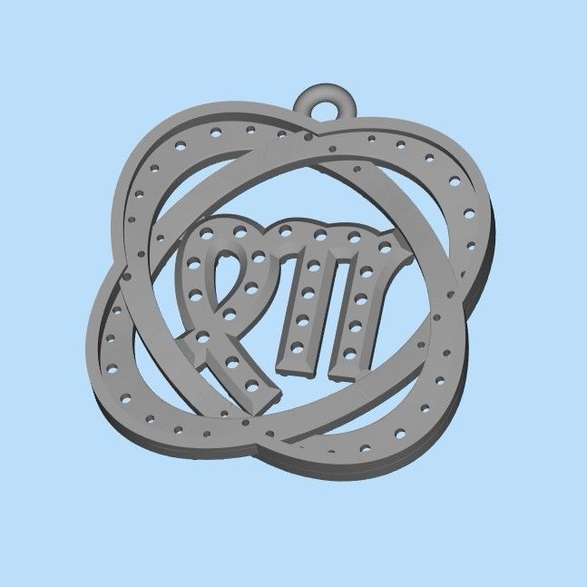 pendants zodiac capricorn and virgo 3dm stl 3D print model 3D print model_15