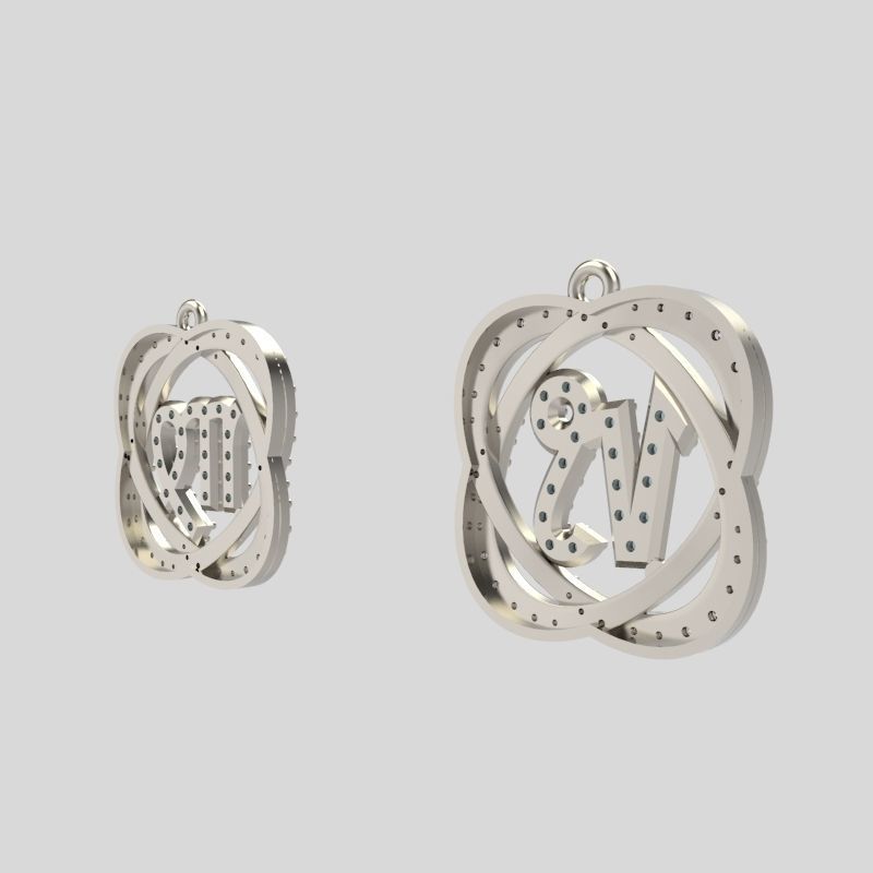 pendants zodiac capricorn and virgo 3dm stl 3D print model 3D print model_4
