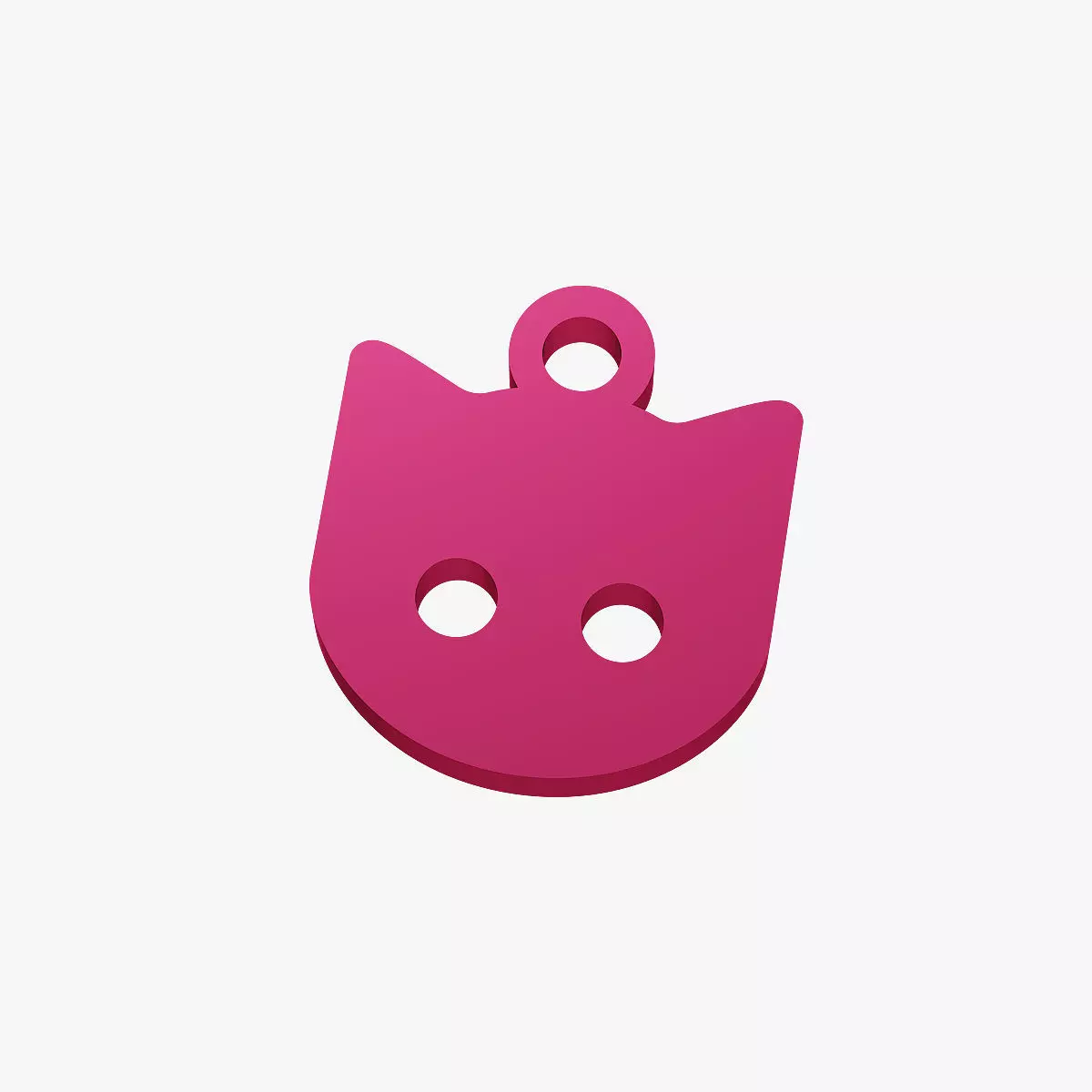 Cat face trinket 3D print model