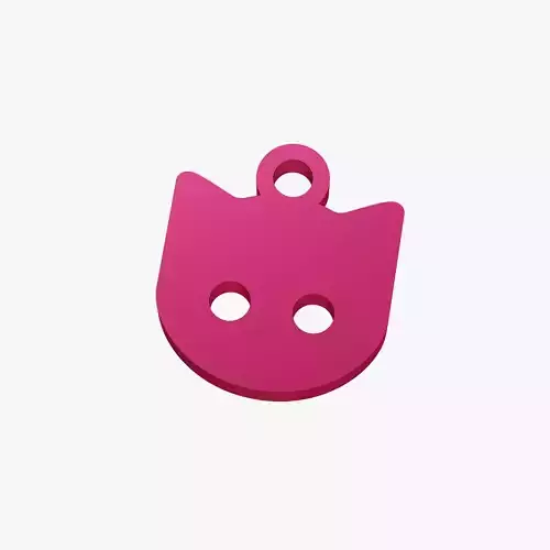 Cat face trinket 3D print model