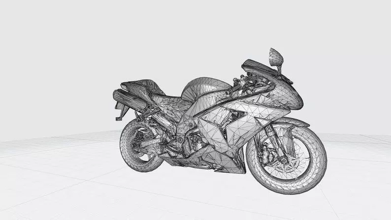 Kawasaki Ninja 2006 3D Model Ready For 3D Printing Stl File Free 3D print model