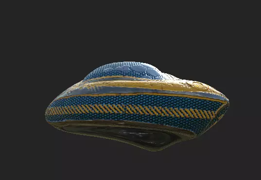 realistic mirror mimetic spaceship Free low-poly 3D model