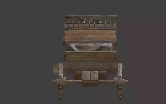 medieval lowpoly caravan game ancient transport wagon 