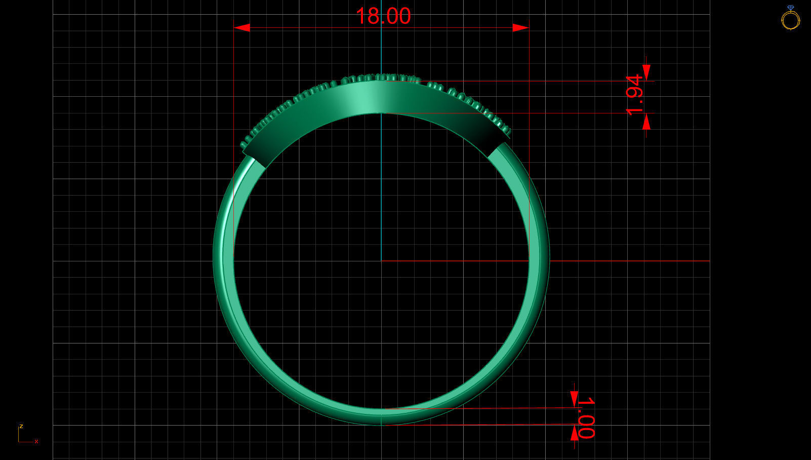 ALLAH Diamond Man Ring Printable 3D print model_9