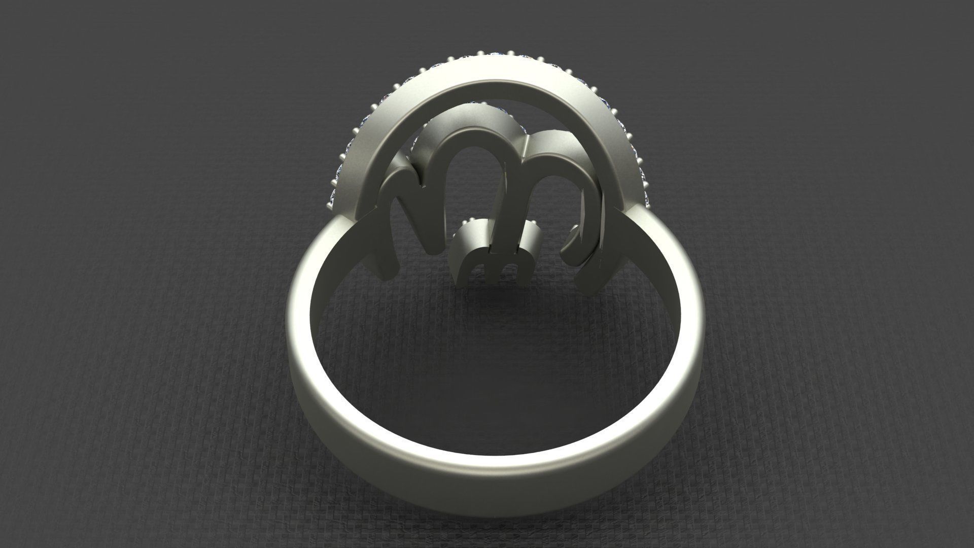 ALLAH Diamond Man Ring Printable 3D print model_6