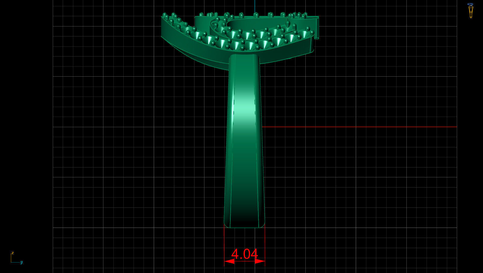 ALLAH Diamond Man Ring Printable 3D print model_8