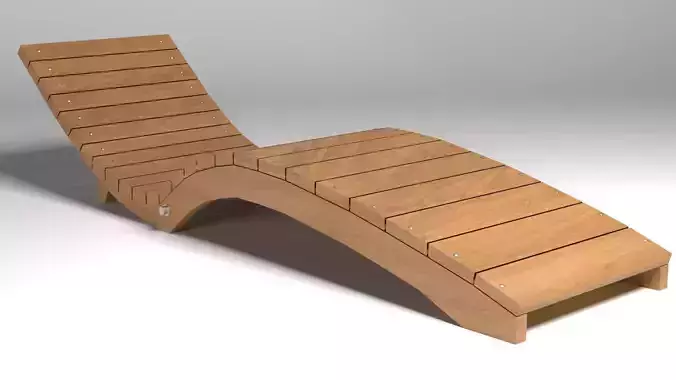 Beach lounge chair low poly Low-poly 3D model