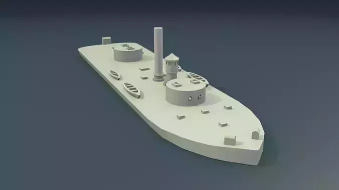 USS Chickasaw 1864 3D print model