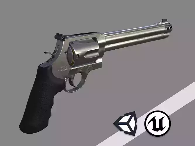 Magnum 460 XVR - PBR and Game Ready Low-poly 3D model