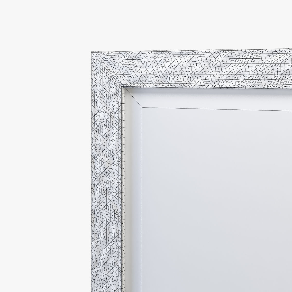 Uttermost alshon metallic silver mirror 3D model_5