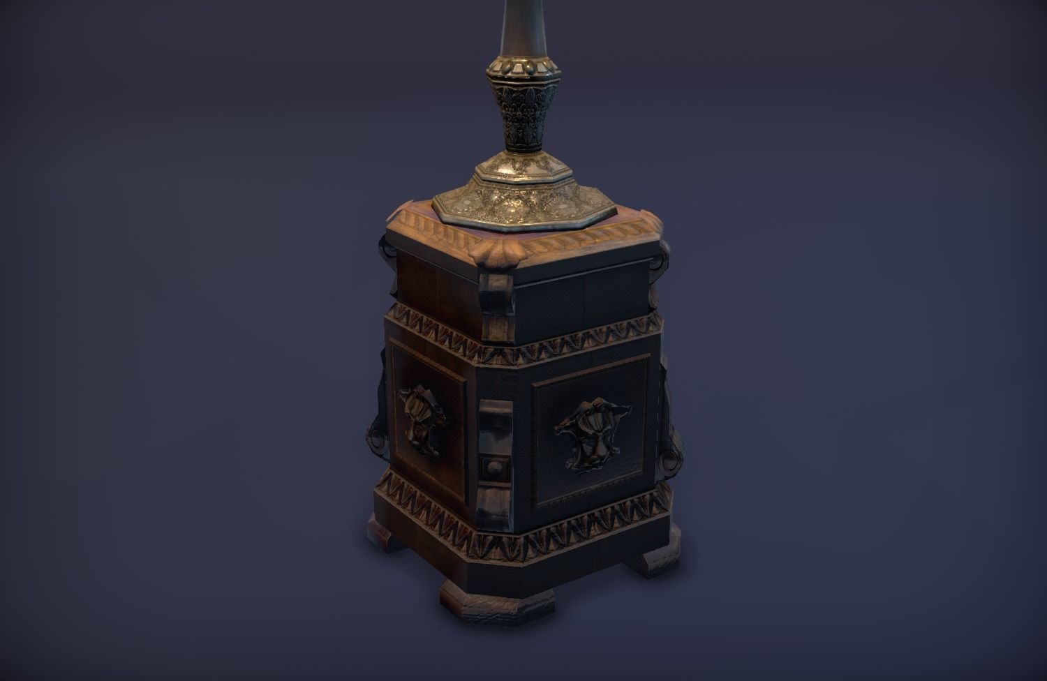 Chandelier floor standing  Low-poly 3D model Low-poly 3D model_5