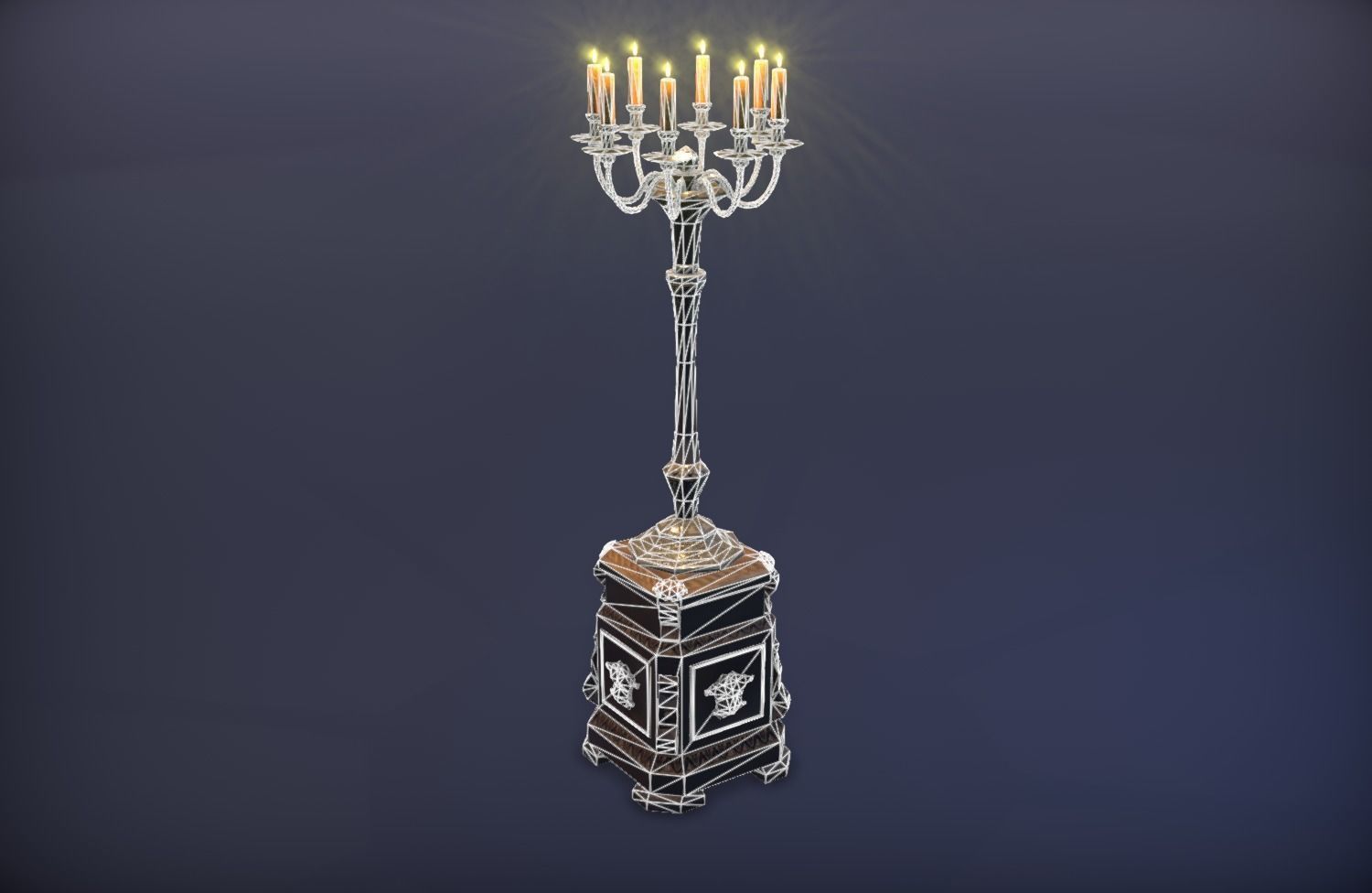 Chandelier floor standing  Low-poly 3D model Low-poly 3D model_2