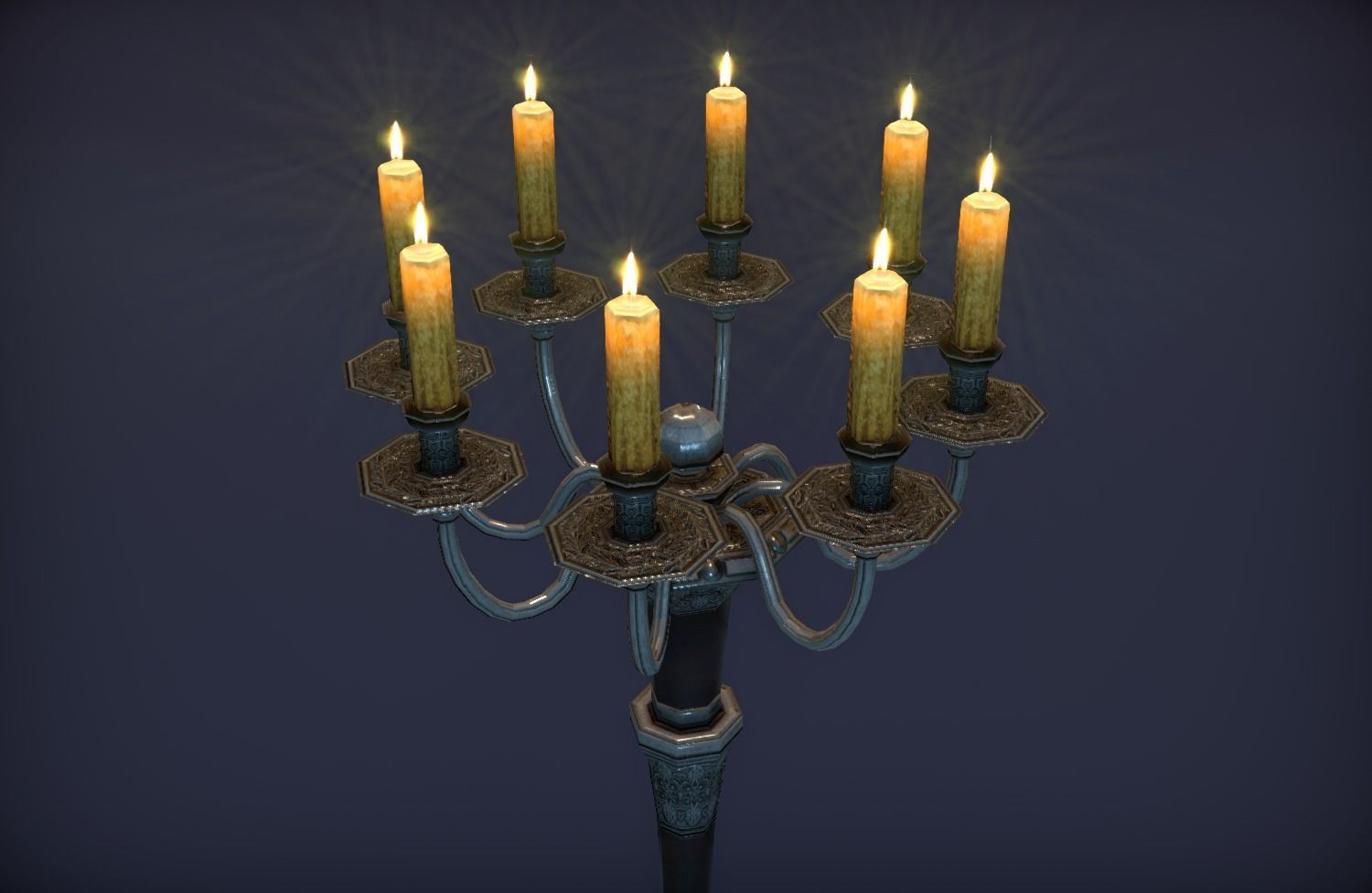 Chandelier floor standing  Low-poly 3D model Low-poly 3D model_3