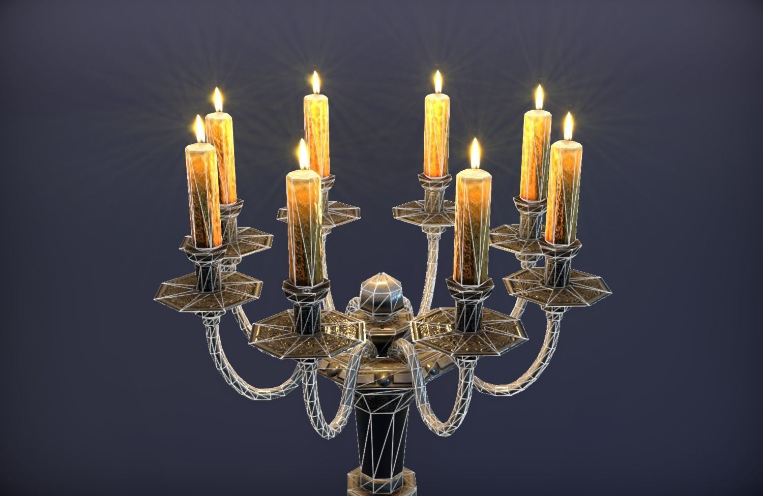 Chandelier floor standing  Low-poly 3D model Low-poly 3D model_4