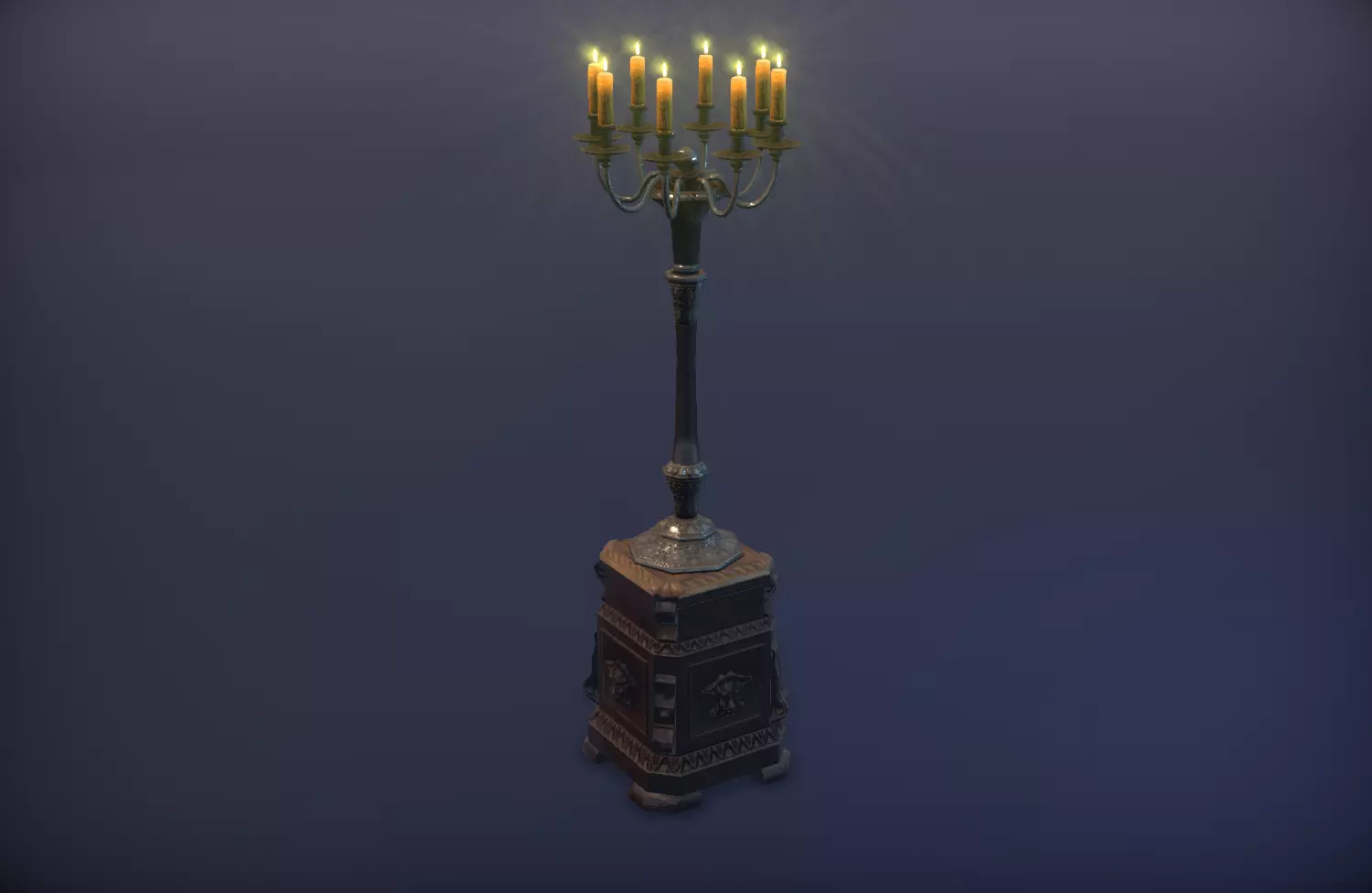 Chandelier floor standing  Low-poly 3D model Low-poly 3D model_0