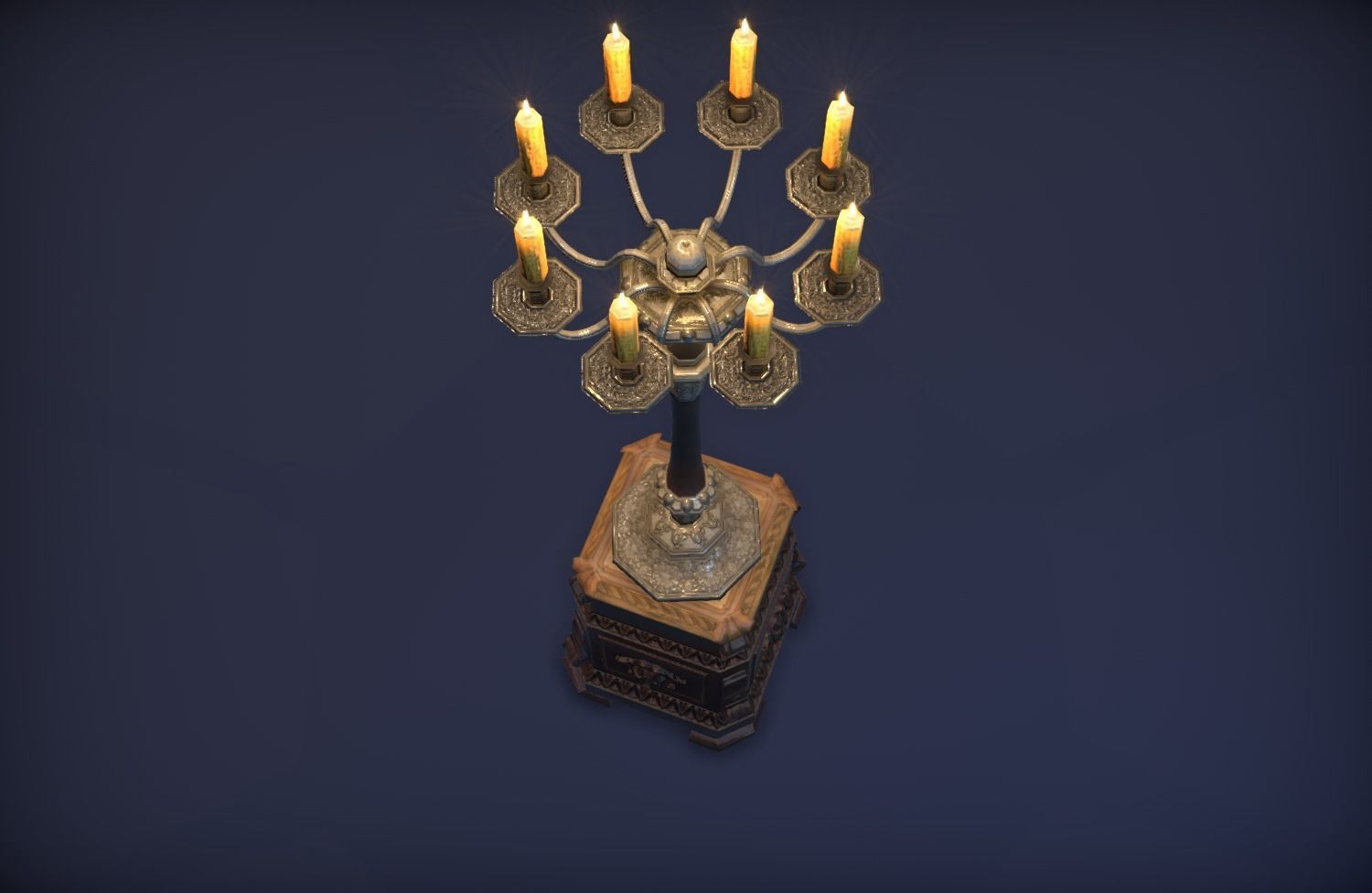 Chandelier floor standing  Low-poly 3D model Low-poly 3D model_10
