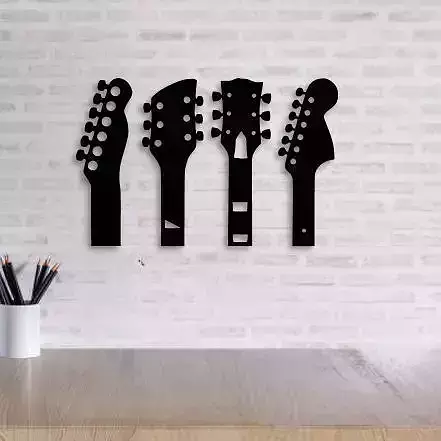GUITAR NECK WALL DECORATION SET OF 5 MODELS 3D print model