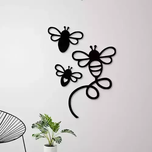 Flying Bees Wall Decoration 