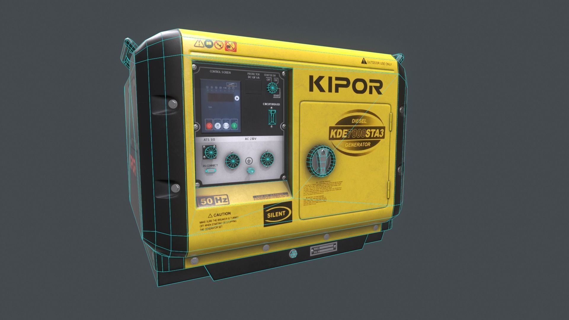 PBR generator nipor Low-poly 3D model_3