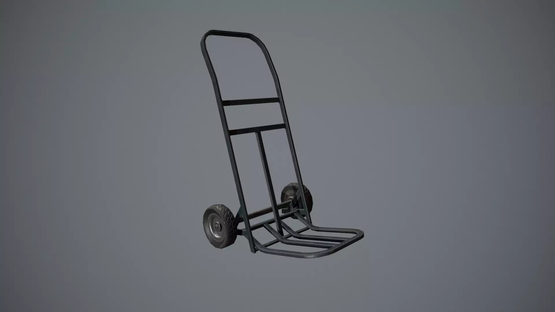 Stylized Hand Truck - Trolley Prop Low-poly 3D model_0