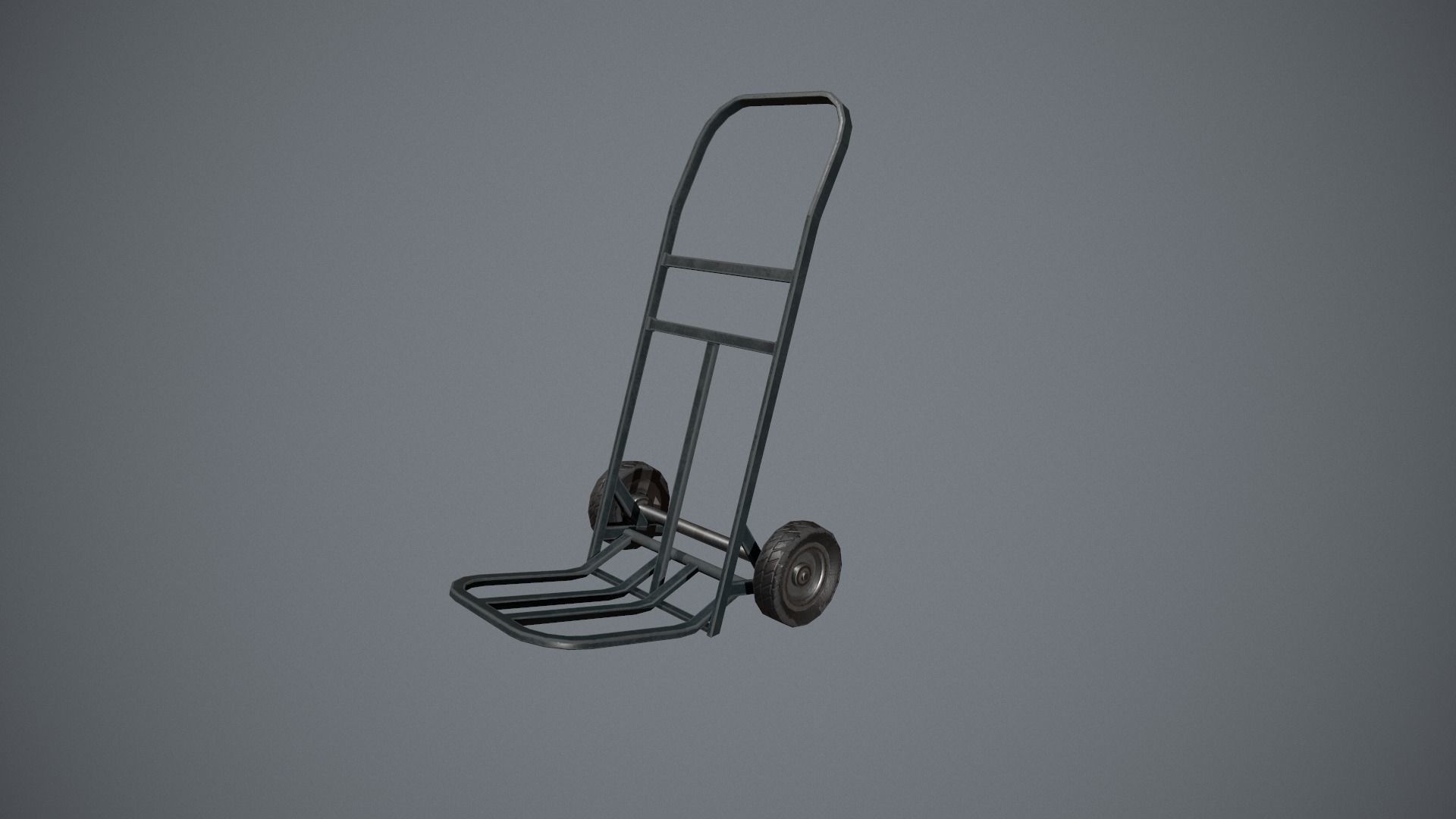 Stylized Hand Truck - Trolley Prop Low-poly 3D model_3