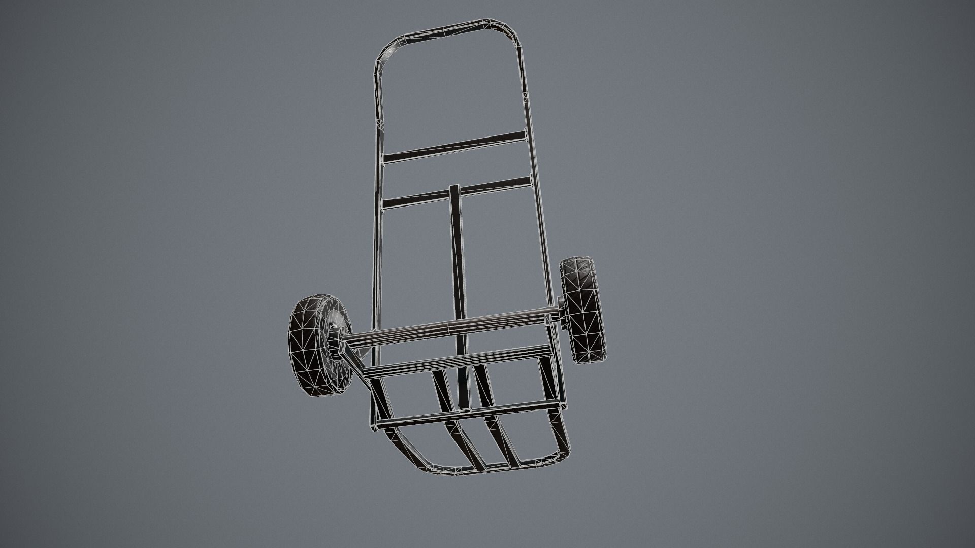 Stylized Hand Truck - Trolley Prop Low-poly 3D model_12