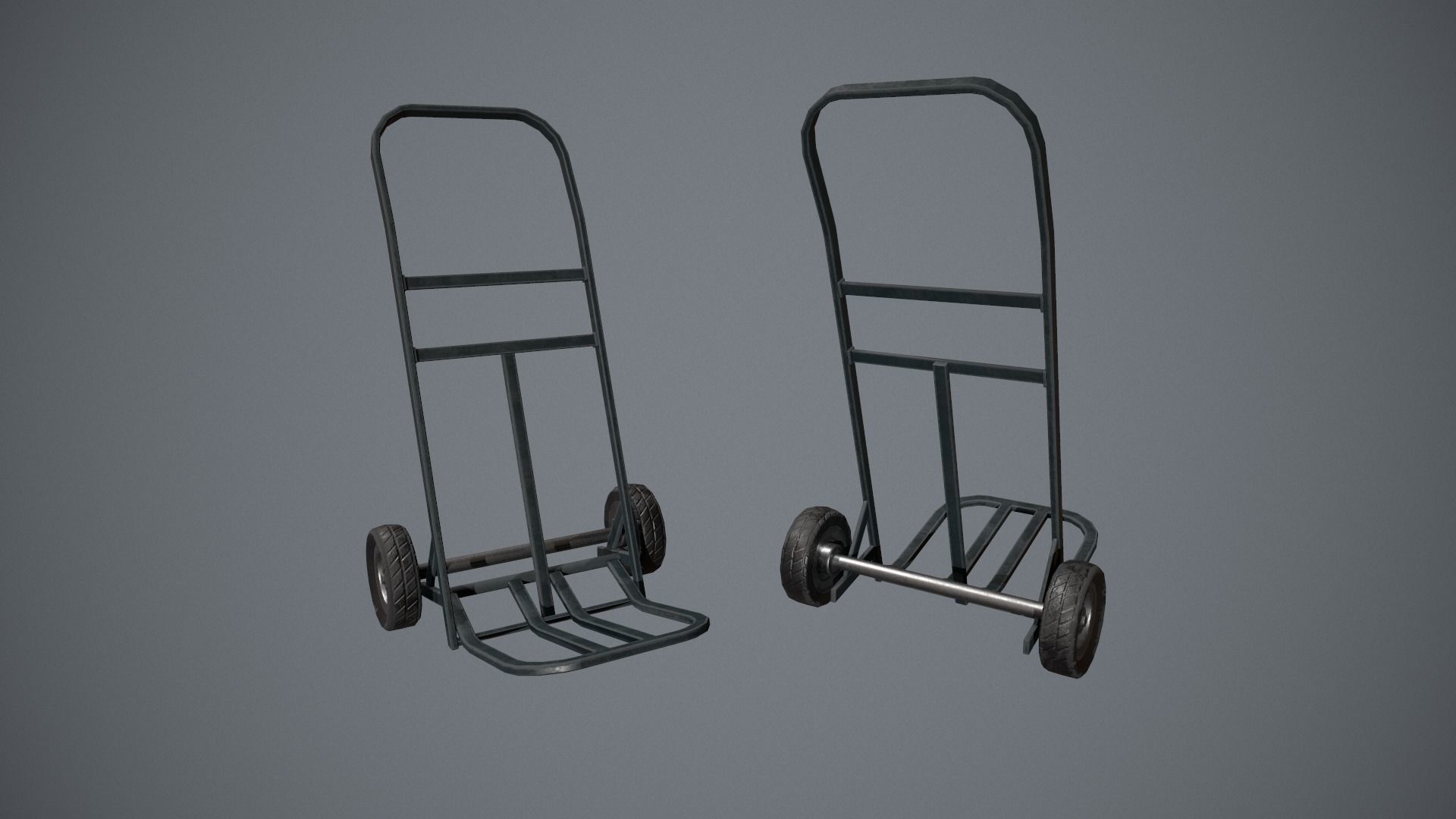 Stylized Hand Truck - Trolley Prop Low-poly 3D model_9