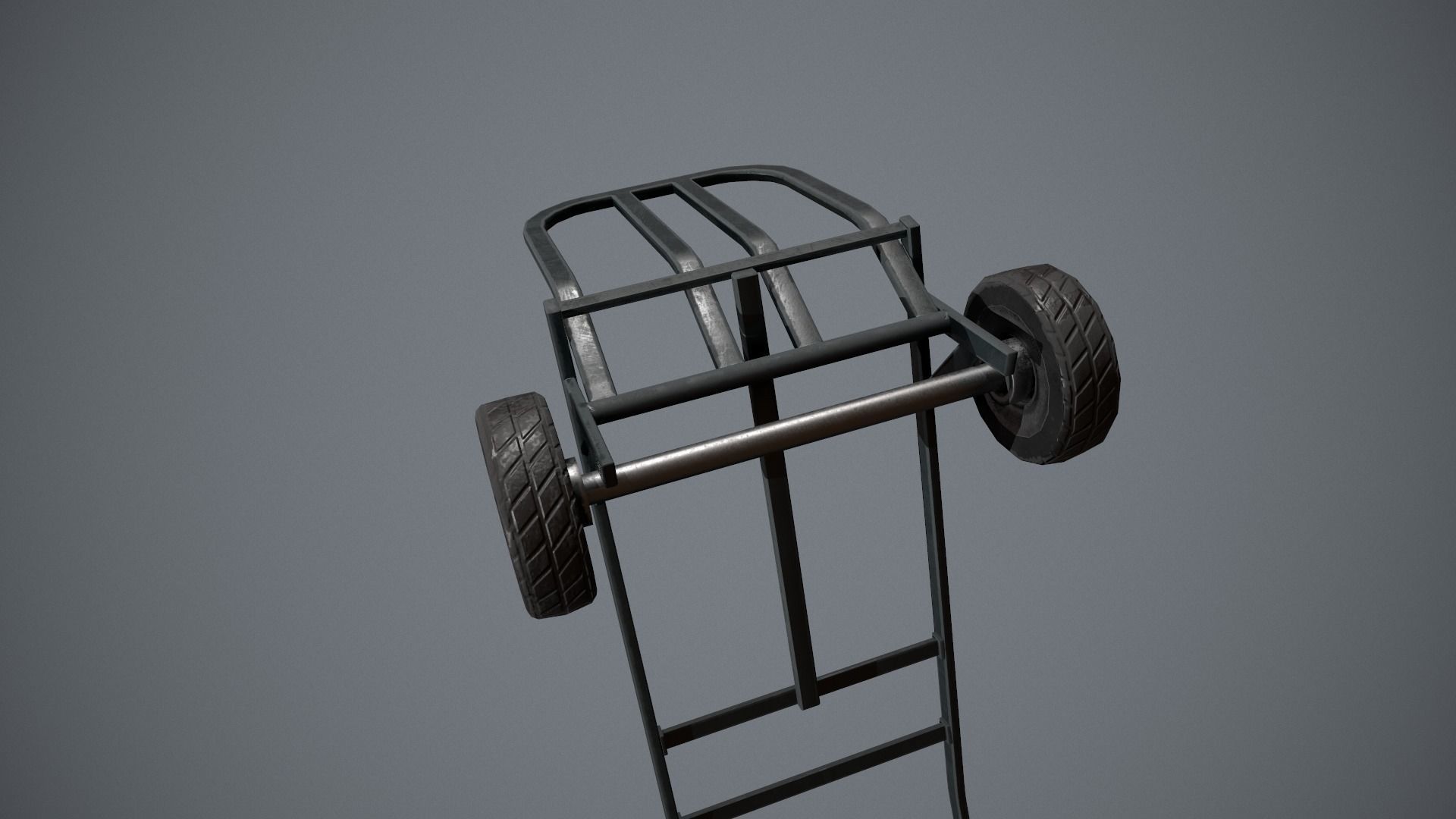 Stylized Hand Truck - Trolley Prop Low-poly 3D model_7