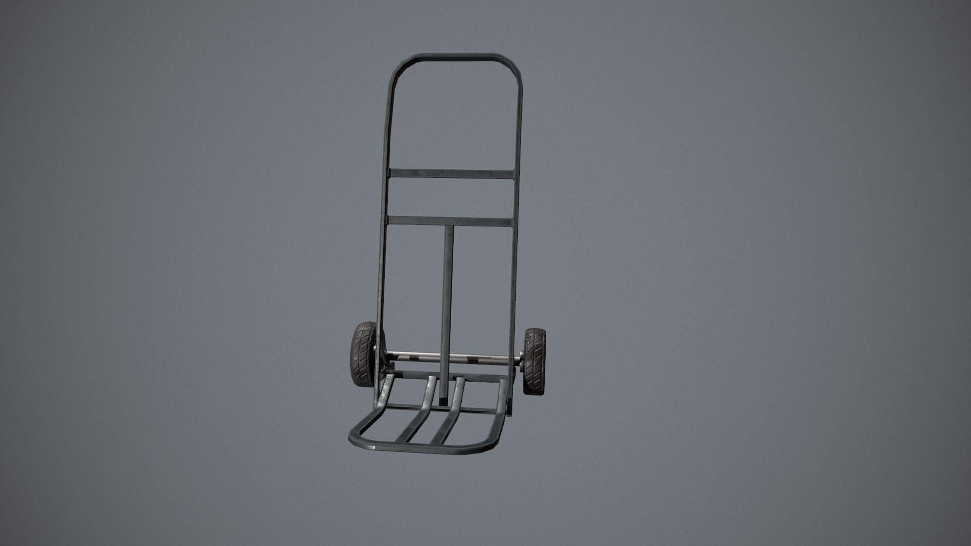 Stylized Hand Truck - Trolley Prop Low-poly 3D model_2