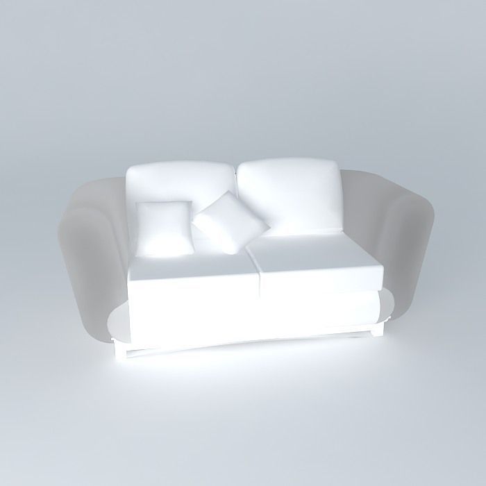 couch modern sofa Free 3D model_2