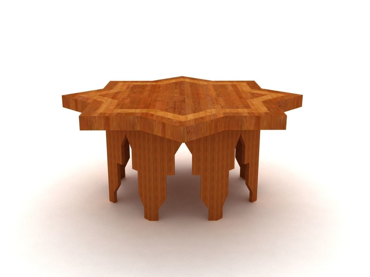 Islamic table Low-poly 3D model_1
