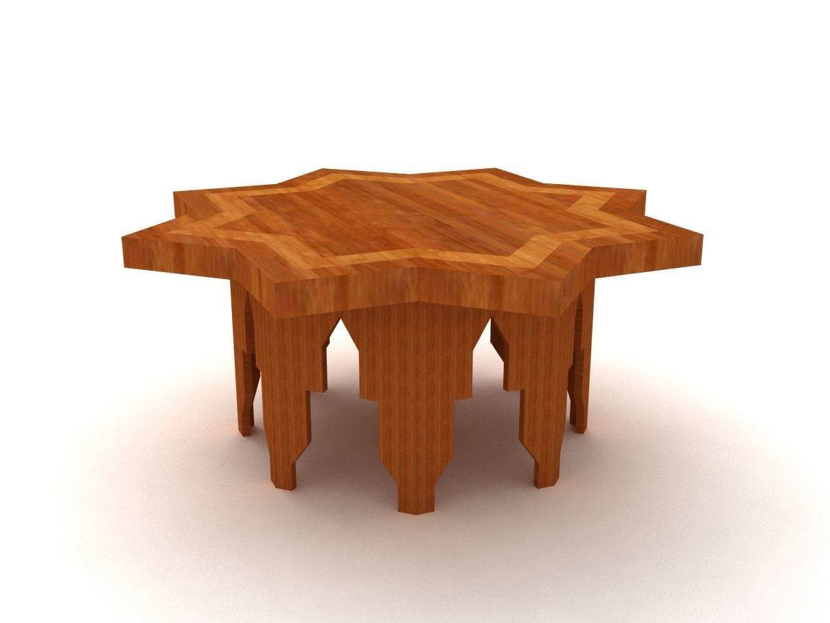 Islamic table Low-poly 3D model_2