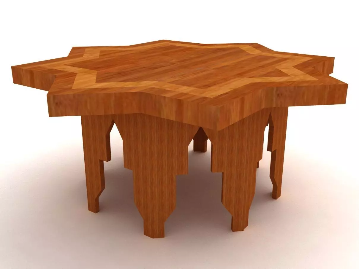Islamic table Low-poly 3D model_0