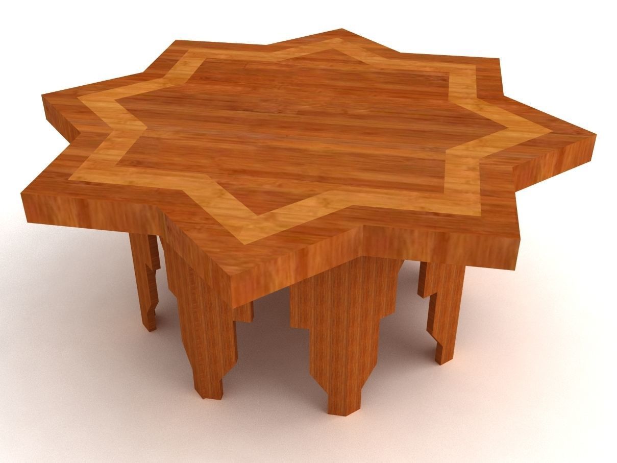 Islamic table Low-poly 3D model_4