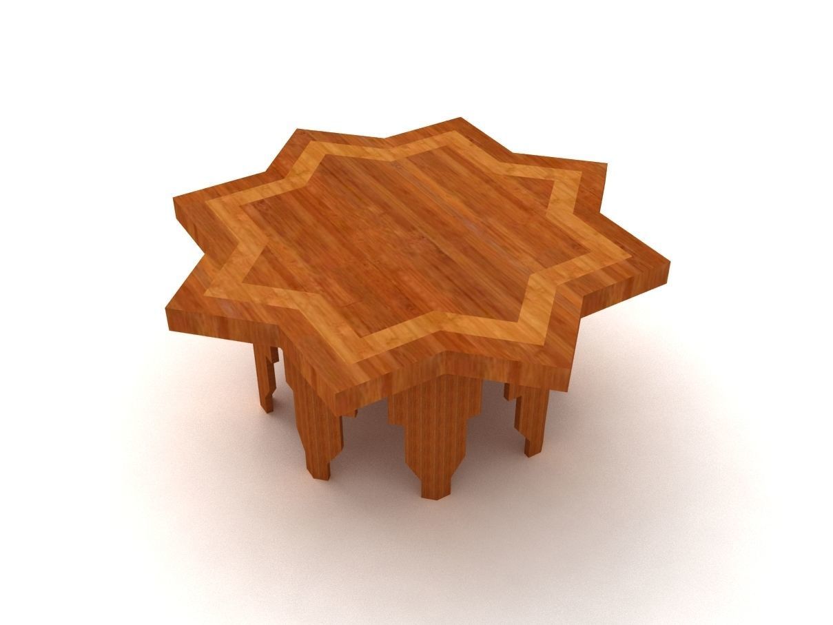 Islamic table Low-poly 3D model_3