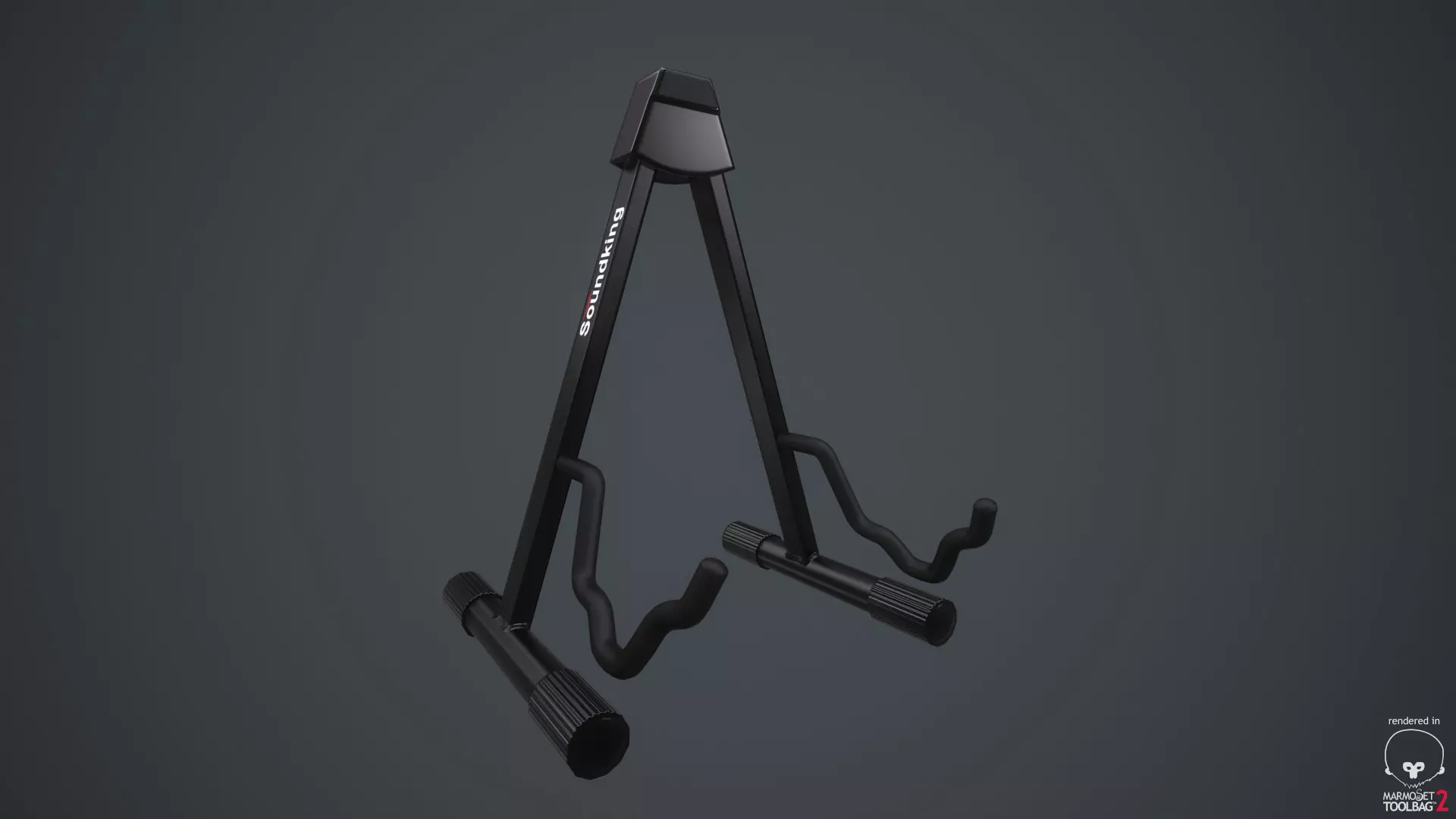 Guitar stand soundking Low-poly 3D model_0
