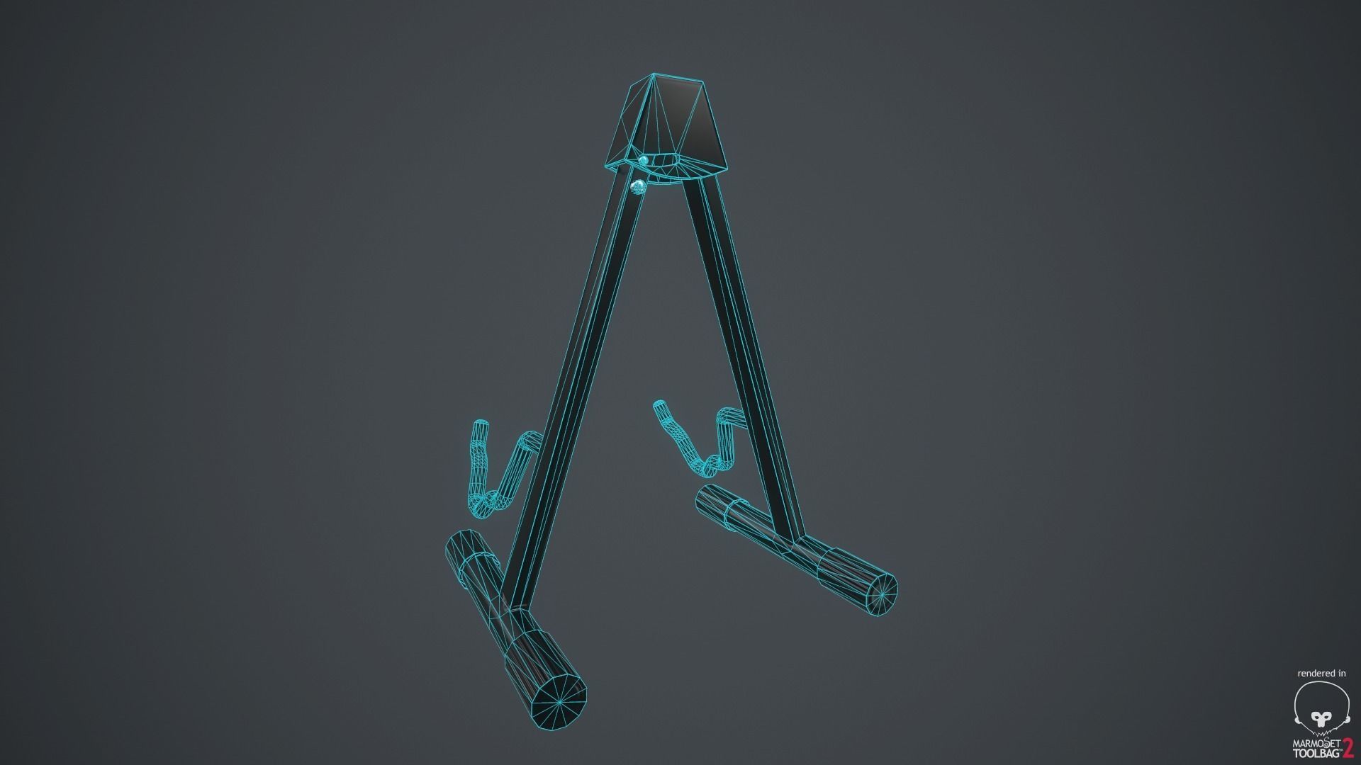 Guitar stand soundking Low-poly 3D model_4