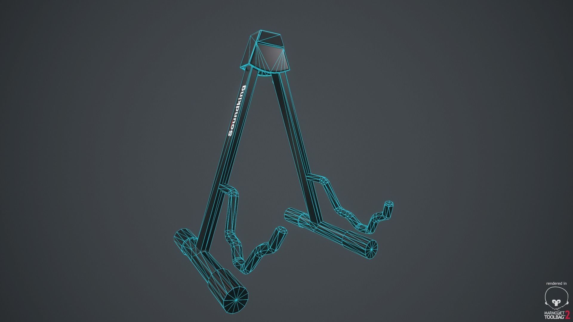 Guitar stand soundking Low-poly 3D model_3