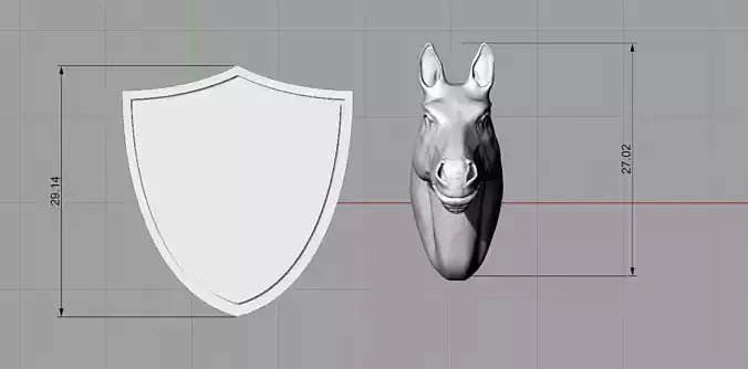 Horse head 3D model
