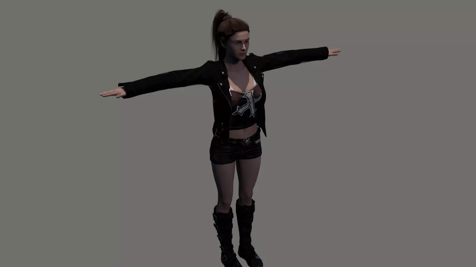 Punk Ruby Low-poly 3D model_0