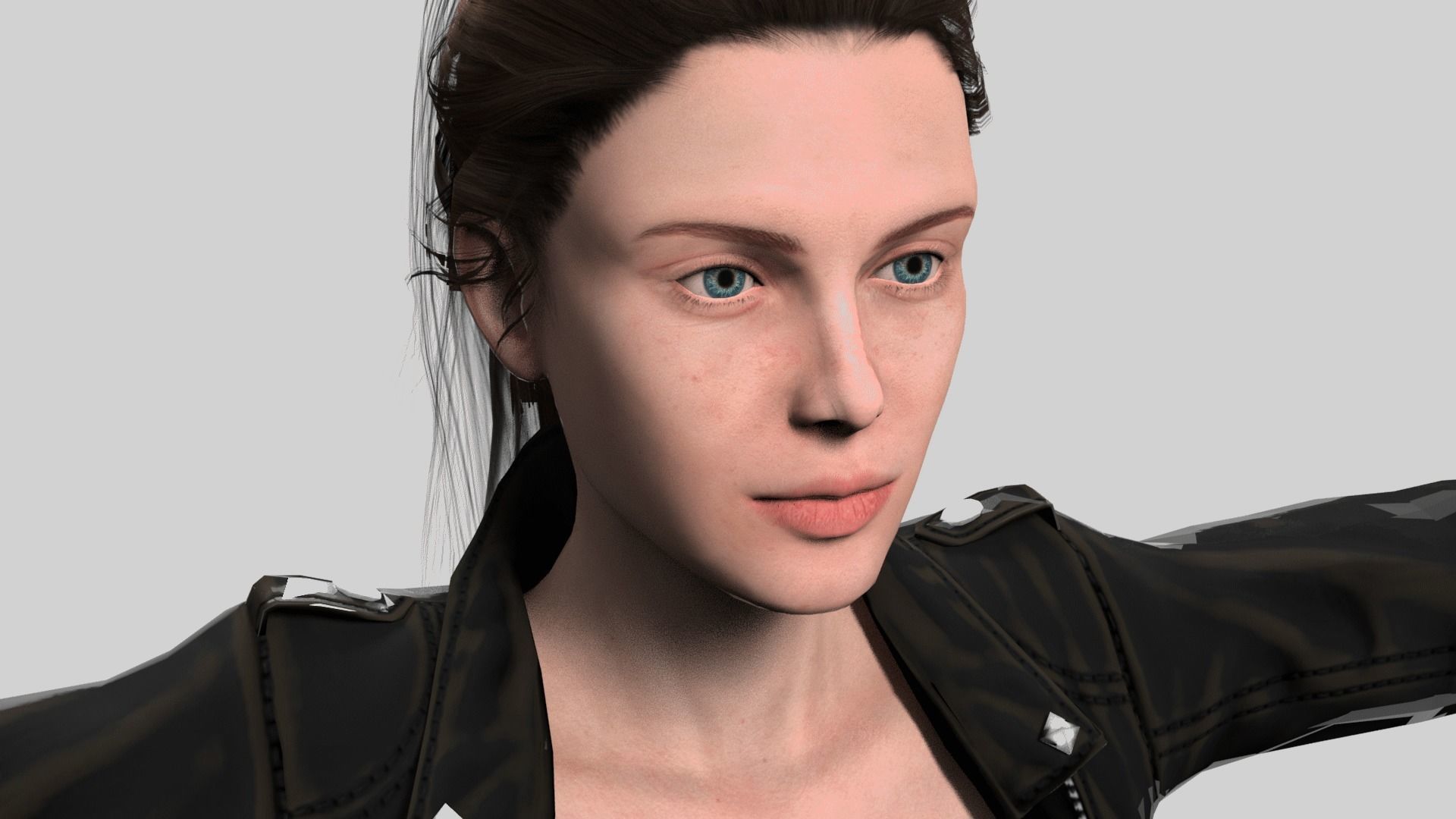 Punk Ruby Low-poly 3D model_4