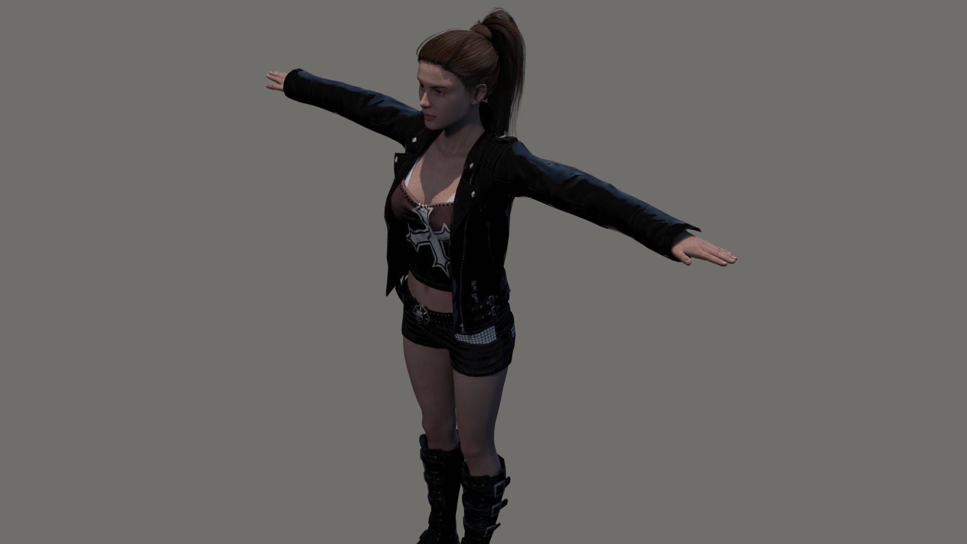 Punk Ruby Low-poly 3D model_2