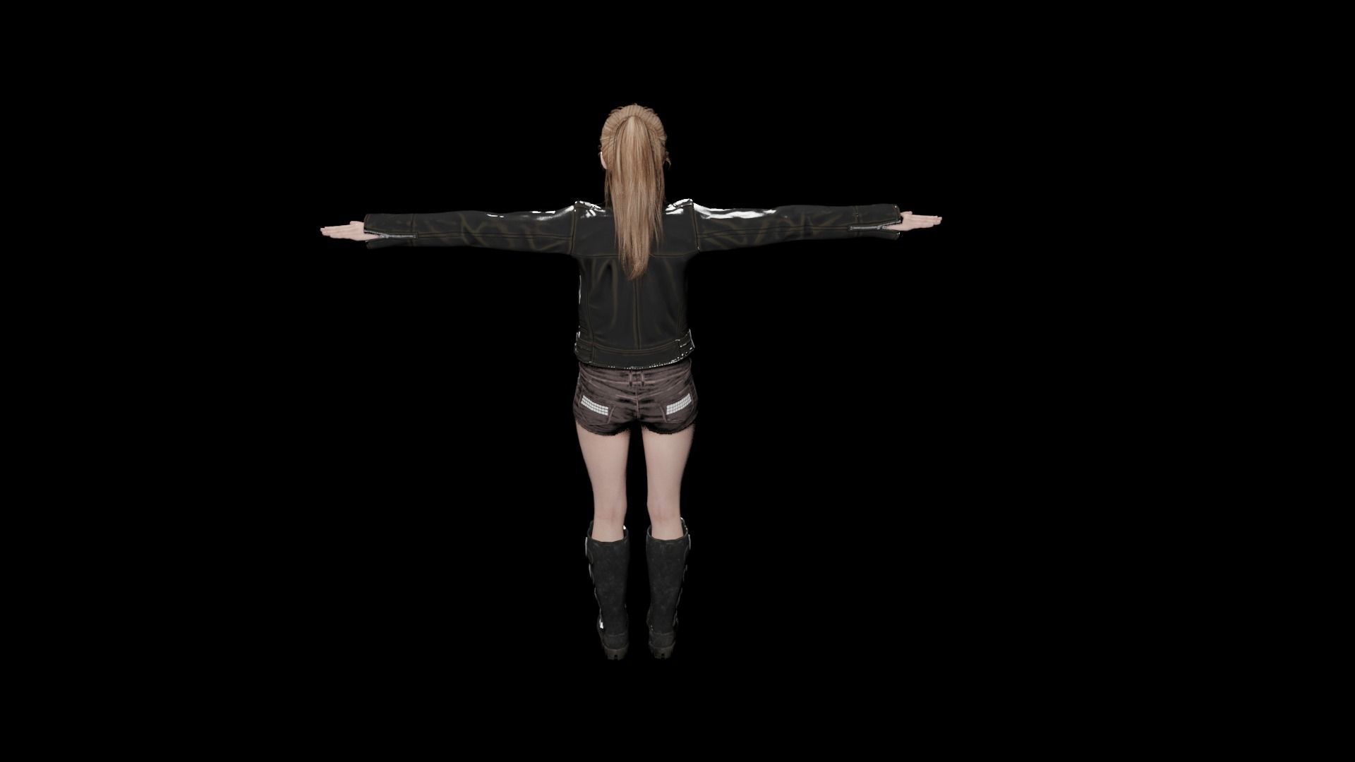 Punk Ruby Low-poly 3D model_5