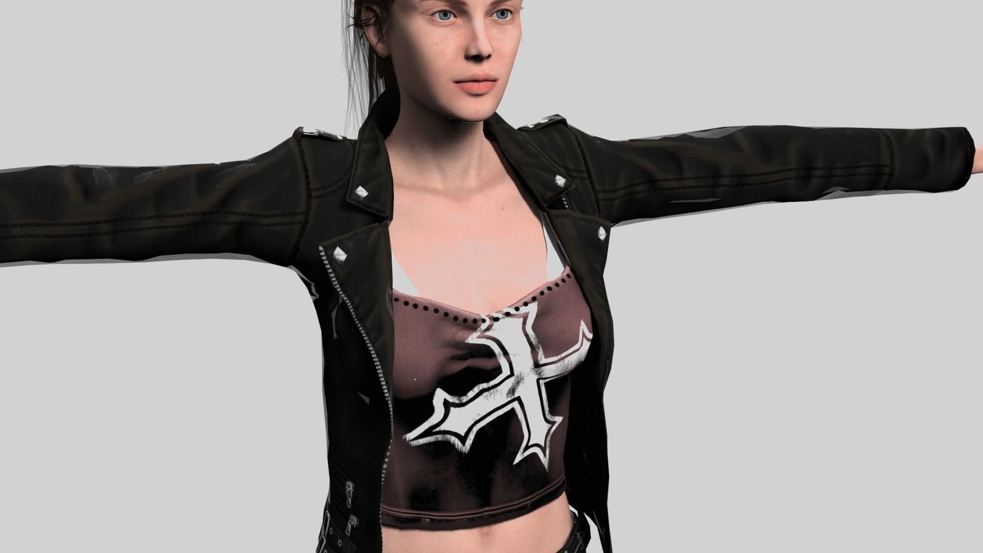 Punk Ruby Low-poly 3D model_6