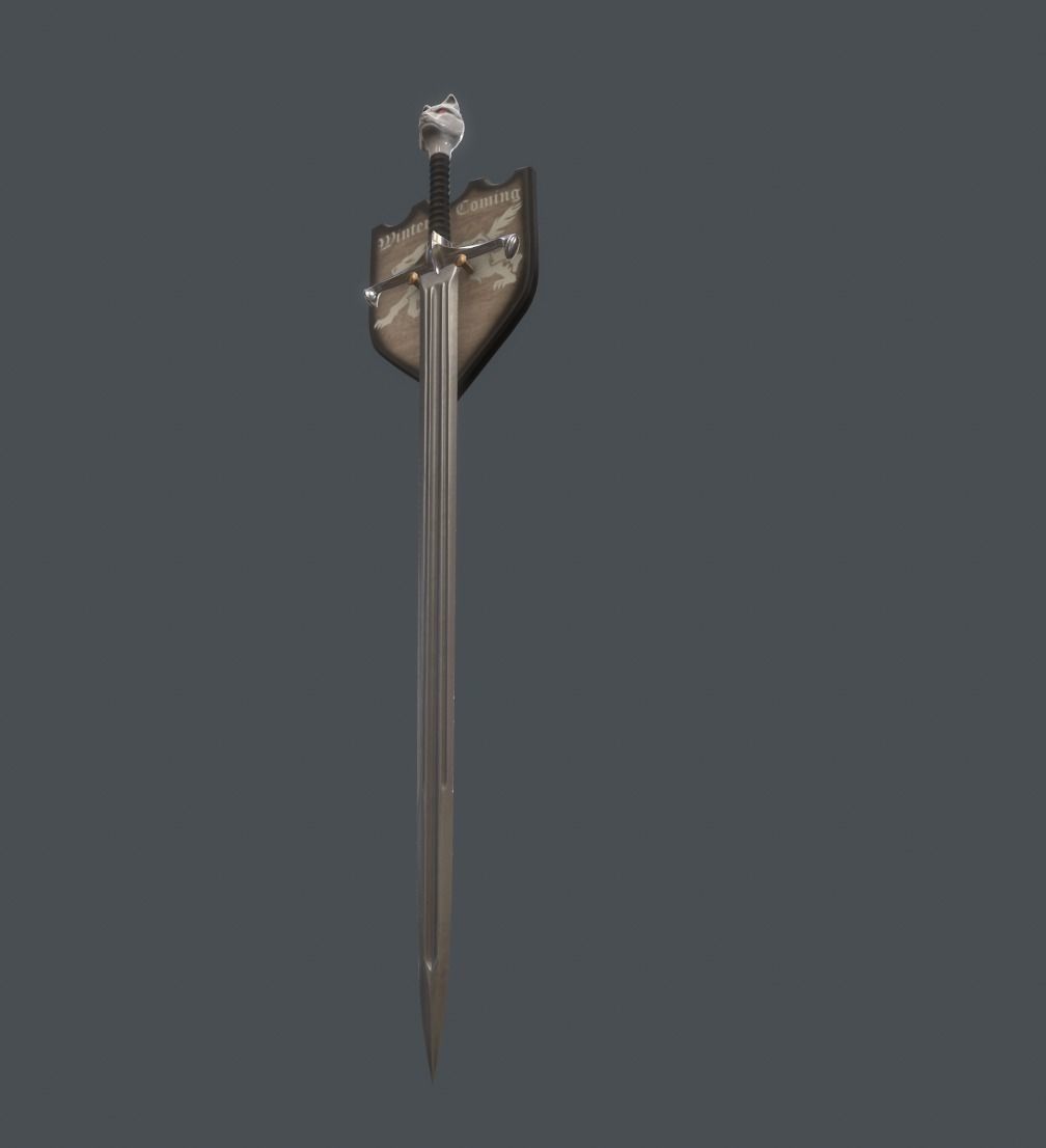 winter is coming sword Low-poly 3D model_2
