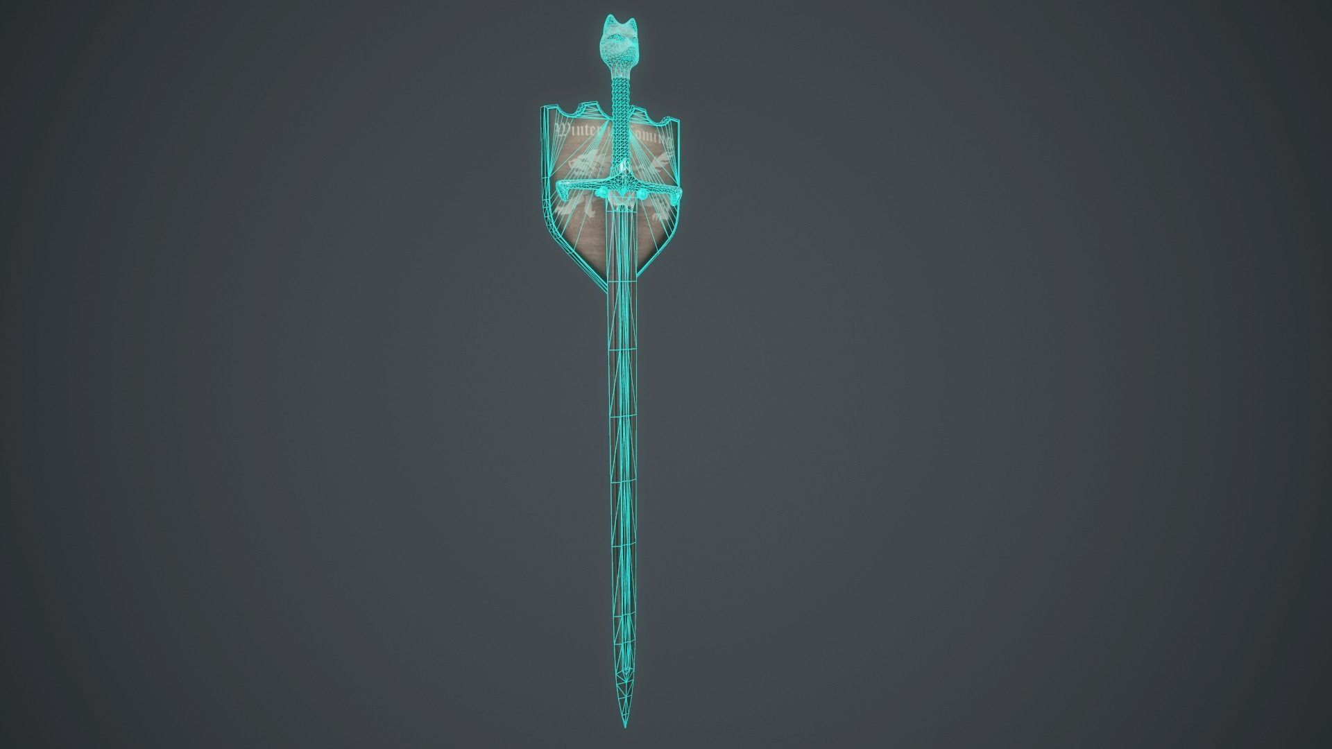 winter is coming sword Low-poly 3D model_4