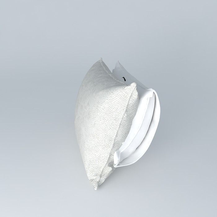 Realistic Bed Pillows 3D model_2