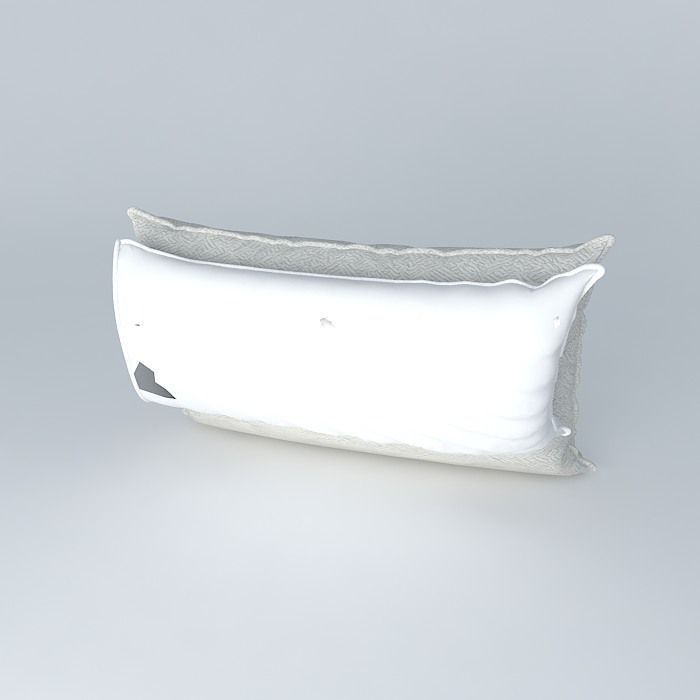 Realistic Bed Pillows 3D model_1