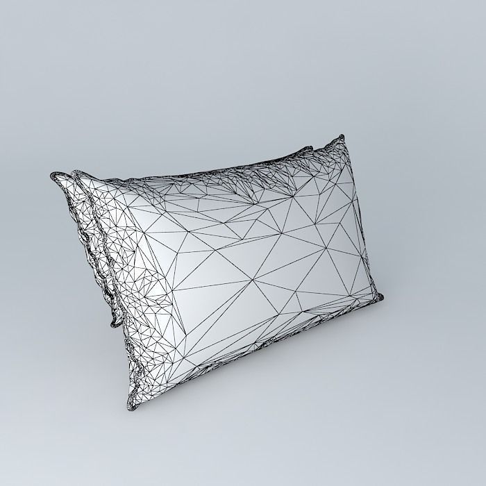 Realistic Bed Pillows 3D model_3